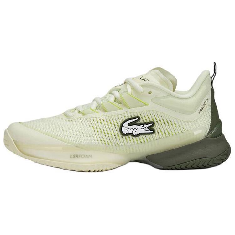 LACOSTE Low Top Tennis Shoes Women's Light Yellow