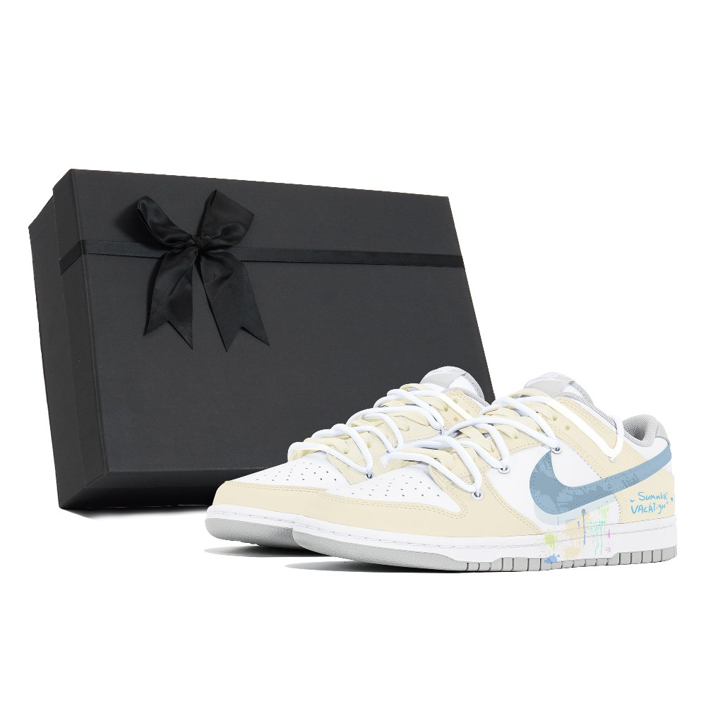 Nike Dunk Abrasion-Resistant Low-Top Skateboard Shoes Men's Yellow
