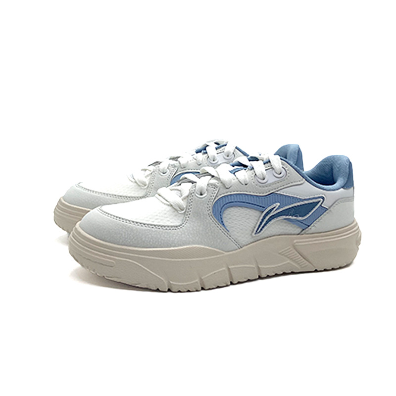 LiNing Slip Resistant, Lightweight, And Breathable Low Top Skateboard Shoes Men's White Gray Blue купить в интернет-магазине Yoocart с быстрой доставкой по России.