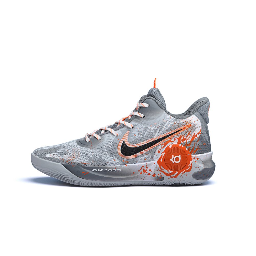 Nike KD Trey 5 IX Cushioning Anti-Slip And Wear-Resistant Mid-Top Basketball Shoes Unisex Light Gray