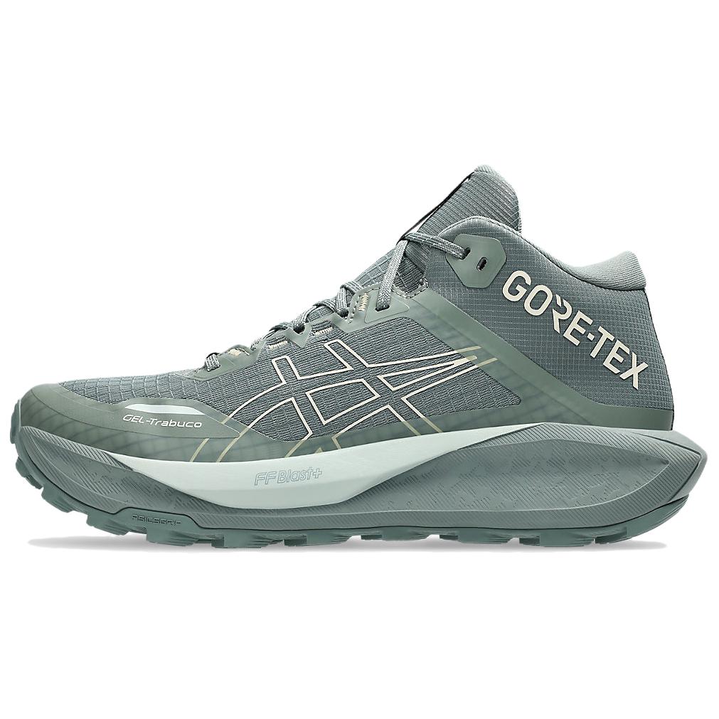 ASICS GEL TRABUCO Wear resistant And Waterproof Mid top Trail Running Shoes Men's Gray Green купить в интернет-магазине Yoocart с быстрой доставкой по России.