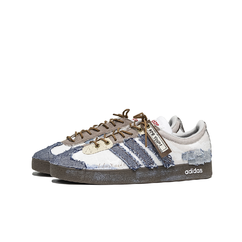 Adidas Neo VL Court 2.0 Free Panda Denim Busy Slip-Resistant Breathable Low-Top Skateboard Shoes Unisex Blue White