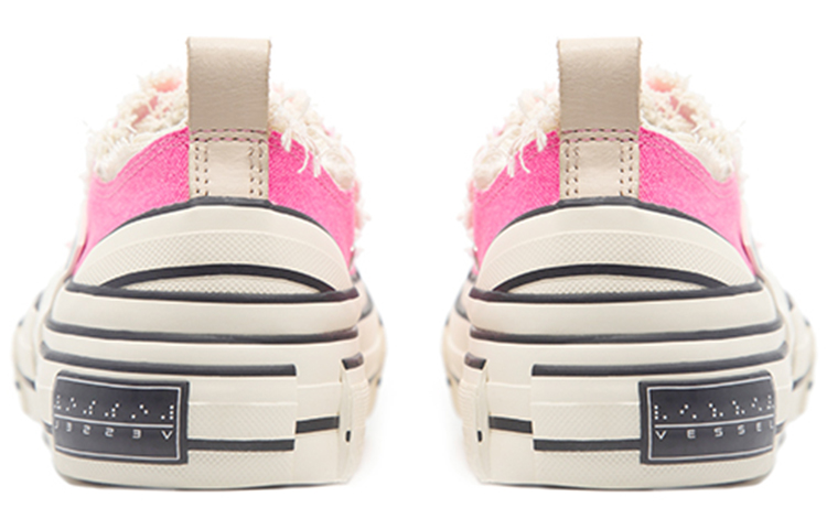 XVESSEL Skateboard Shoes Women's Low-Top Candy Pink/Neon Pink