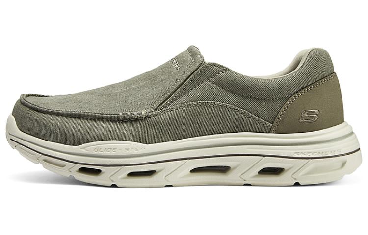 Skechers Cushioning Breathable Low-Top Casual Shoes Men's Khaki