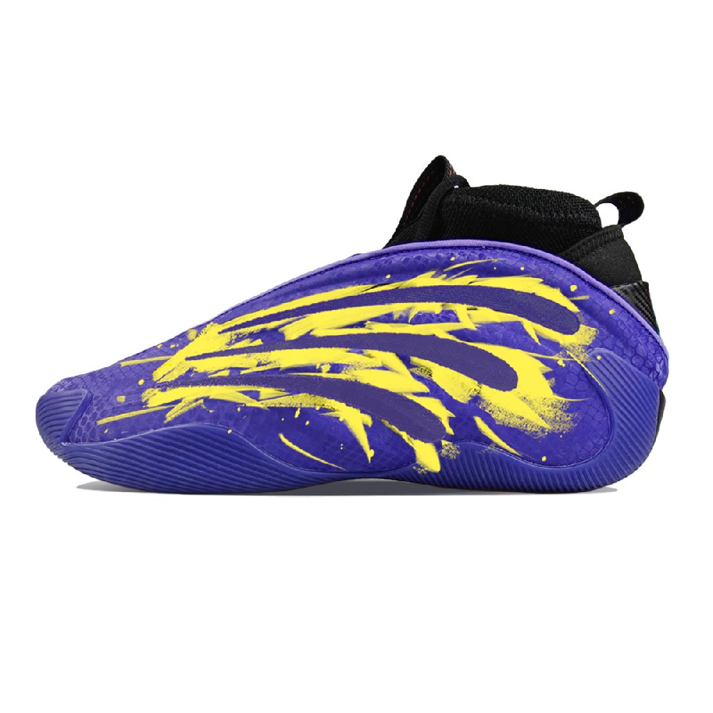 Adidas Harden Vol.9 Basketball Shoes Unisex Mid top Purple Gold