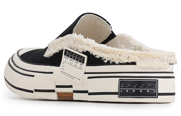 VESSEL G.O.P. Black Slip On No Laces Low-Top Canvas Shoes Unisex Black купить в интернет-магазине Yoocart с быстрой доставкой по России.