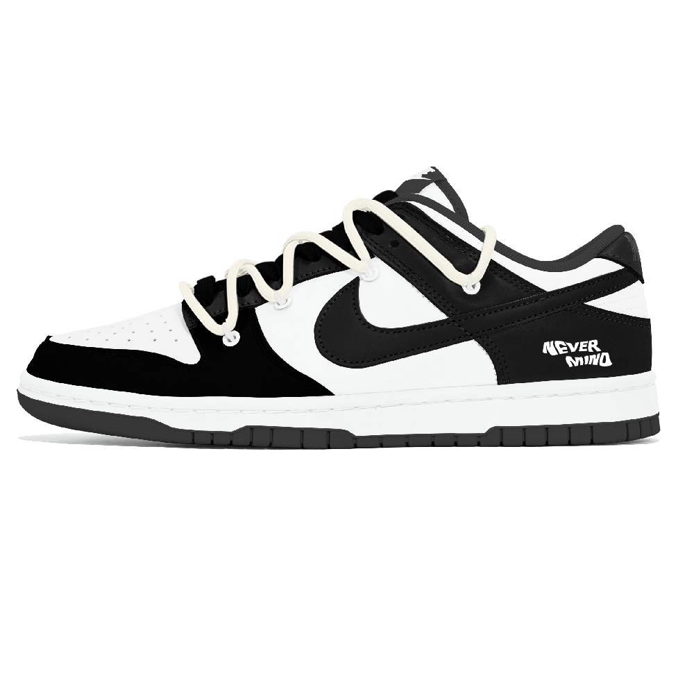Nike Dunk Abrasion Resistant Low Top Skateboard Shoes Men's Black White
