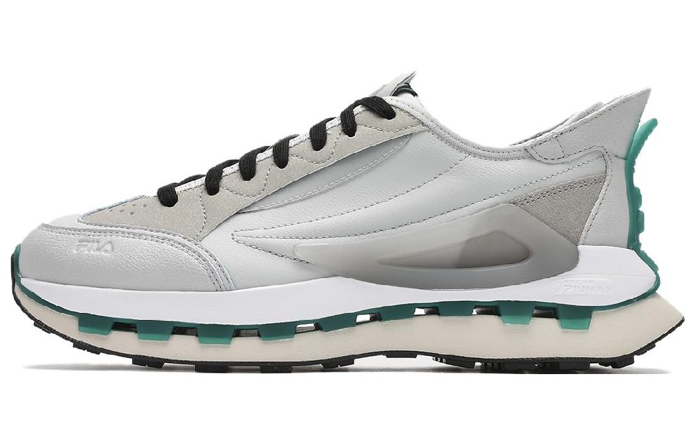 FILA KM Durable Breathable Lightweight Low-Top Casual Running Shoes Men's White Gray