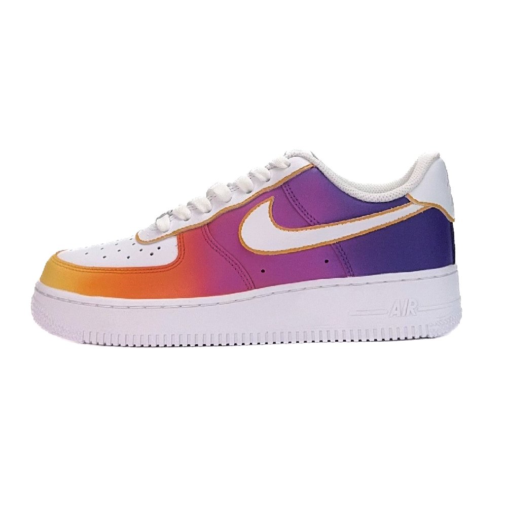 Nike Air Force 1 Dazzling Color Air Raid Abrasion Resistant Low Top Skateboard Shoes Unisex White Red