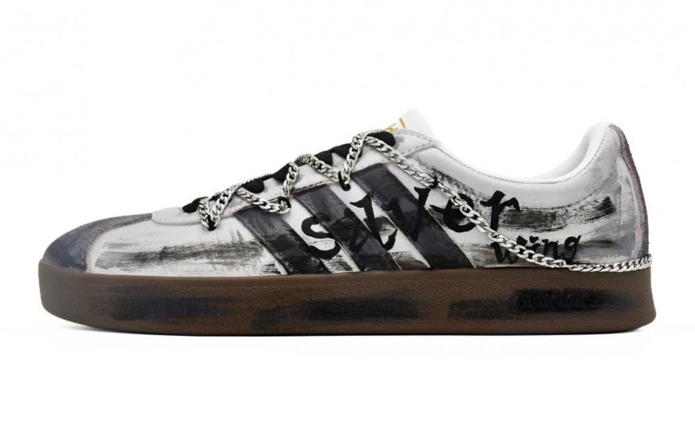 Adidas Vl Court Classic Anti-Slip Wear-Resistant Low-Top Skateboard Shoes Unisex Silver Gray Black