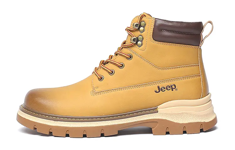 Jeep Martin Boots Men's Black, Yellow