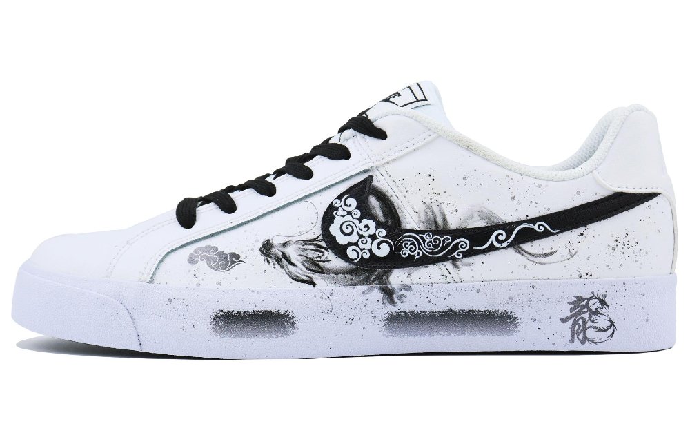 Nike Court Royale Smooth Sailing SDS Low-Top Skateboard Shoes Unisex Black White