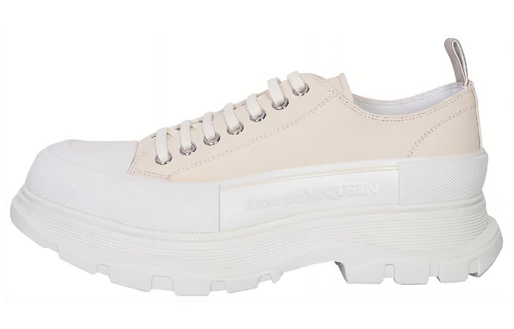 Alexander McQueen Tread Slick Low Top Sneakers 'Cream Pink White'