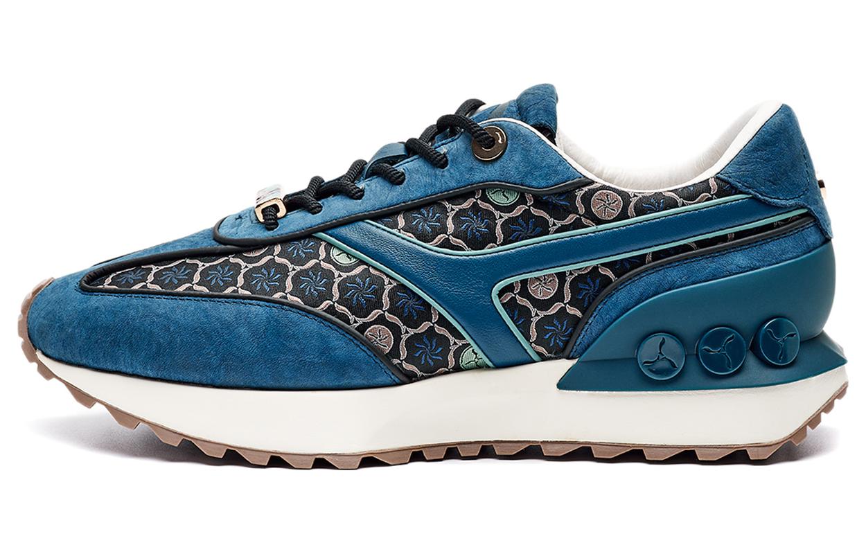 LI NING 1990 Zhengrong Abrasion Resistant Breathable Slip Resistant Low Top Running Shoes Women's Green Lake Blue