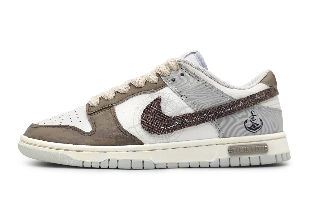 Nike Dunk Low-Top Skateboard Shoes GS Gray