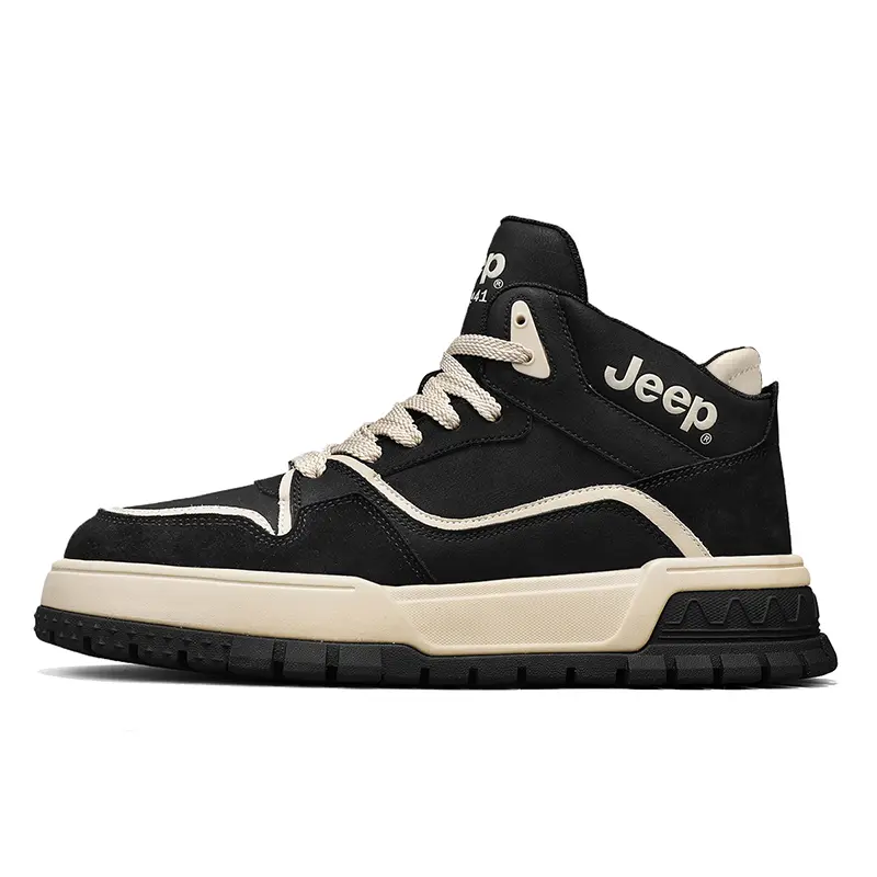 Jeep High Top Casual Shoes Men's Black