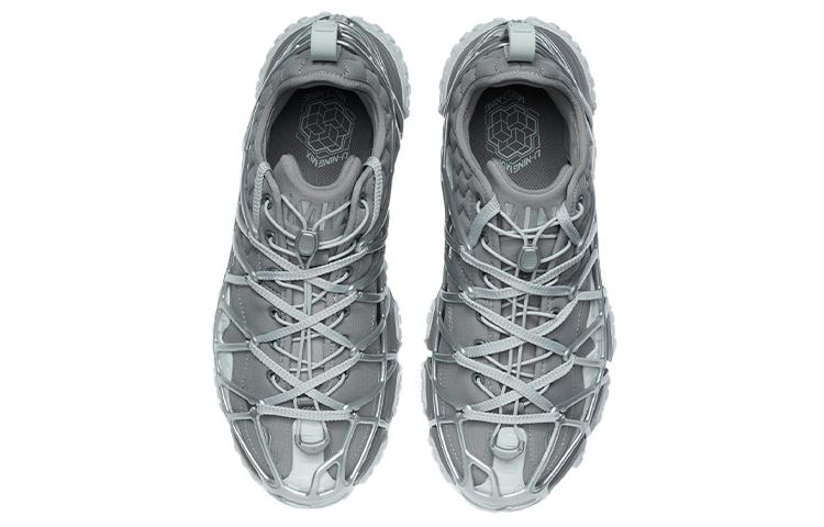 LiNing Cushioning Anti-Slip Wear-Resistant Coverage Support Lightweight Low-Top Running Shoes Men's Shark Gray купить в интернет-магазине Yoocart с быстрой доставкой по России.
