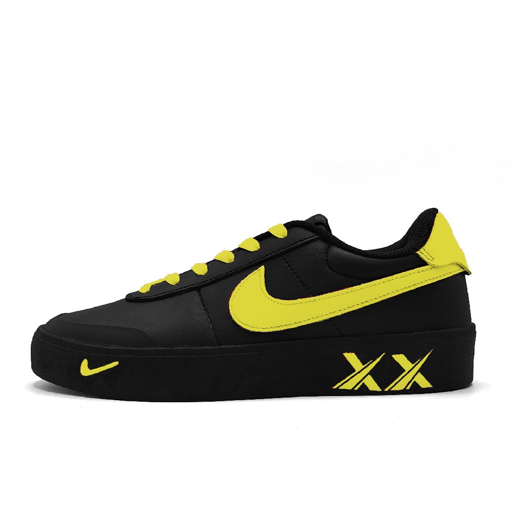 Nike Court Shot Autumn Gold Abrasion Resistant Low Top Skateboard Shoes Unisex Black