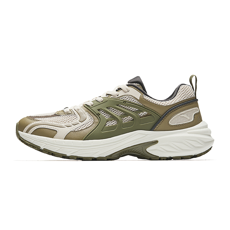 Anta Lightweight Low-Top Casual Running Shoes Men's Mud Sand Gray Dried Wood Color
