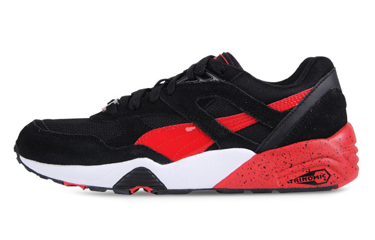 PUMA R698 Block Low Top Running Shoes Black/Red