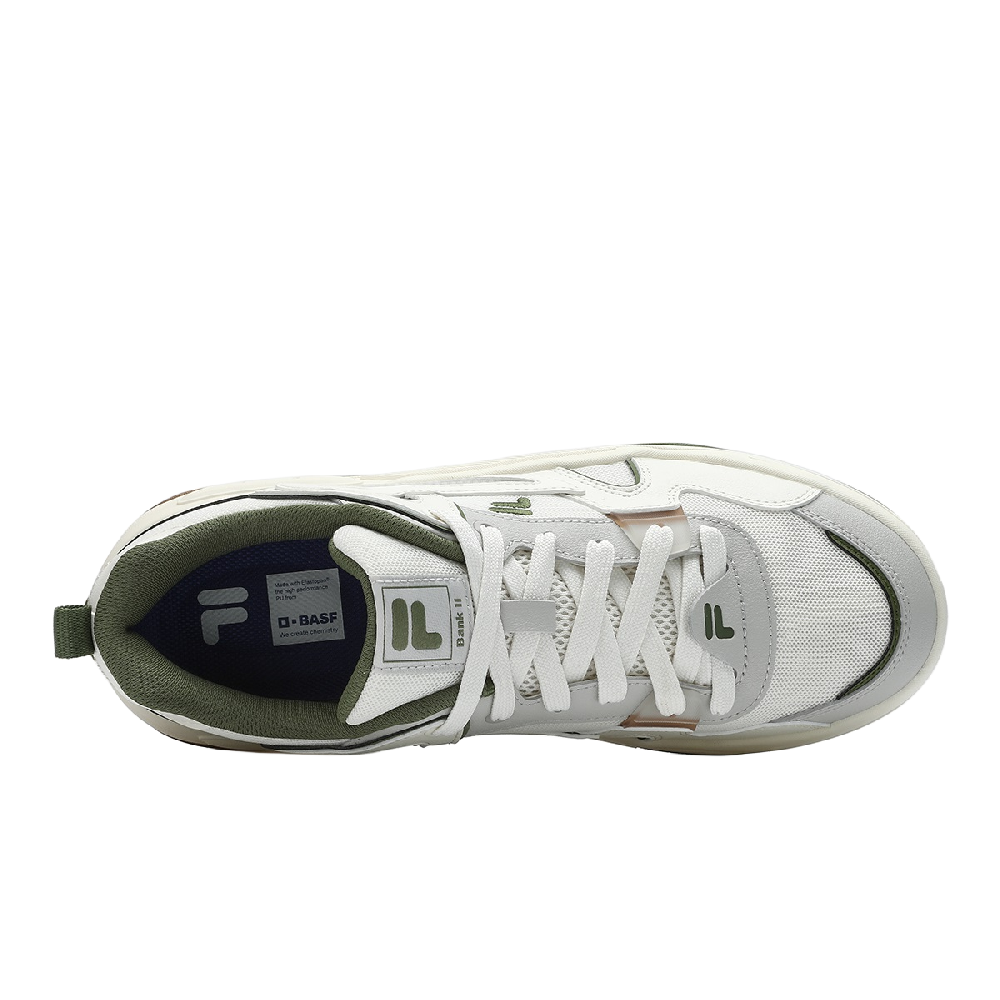 FILA FUSION BANK II Abrasion Resistant Low Top Skateboard Shoes Men's White