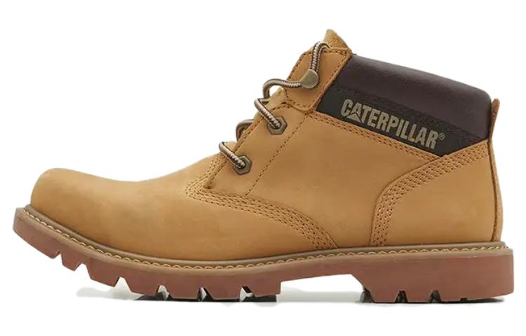 CAT Slip-Resistant Ankle-Length Outdoor Boots Men's Yellow