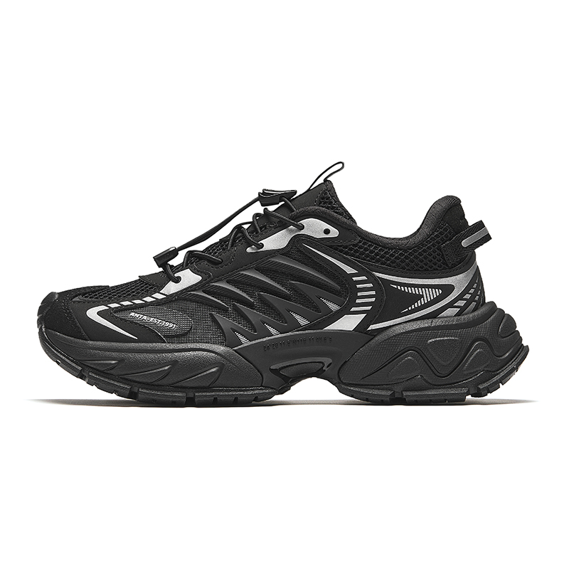 Anta Star Moon 2 Breathable Height Increasing Low-Top Casual Shoes Women's Basic Black