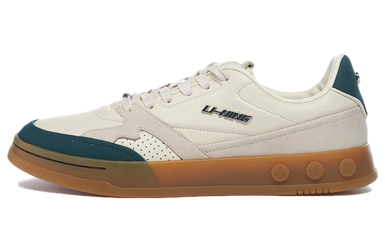 LI NING 1990 Slip Resistant, Abrasion Resistant, Lightweight Low Top Skateboard Shoes Men's Yellow Green