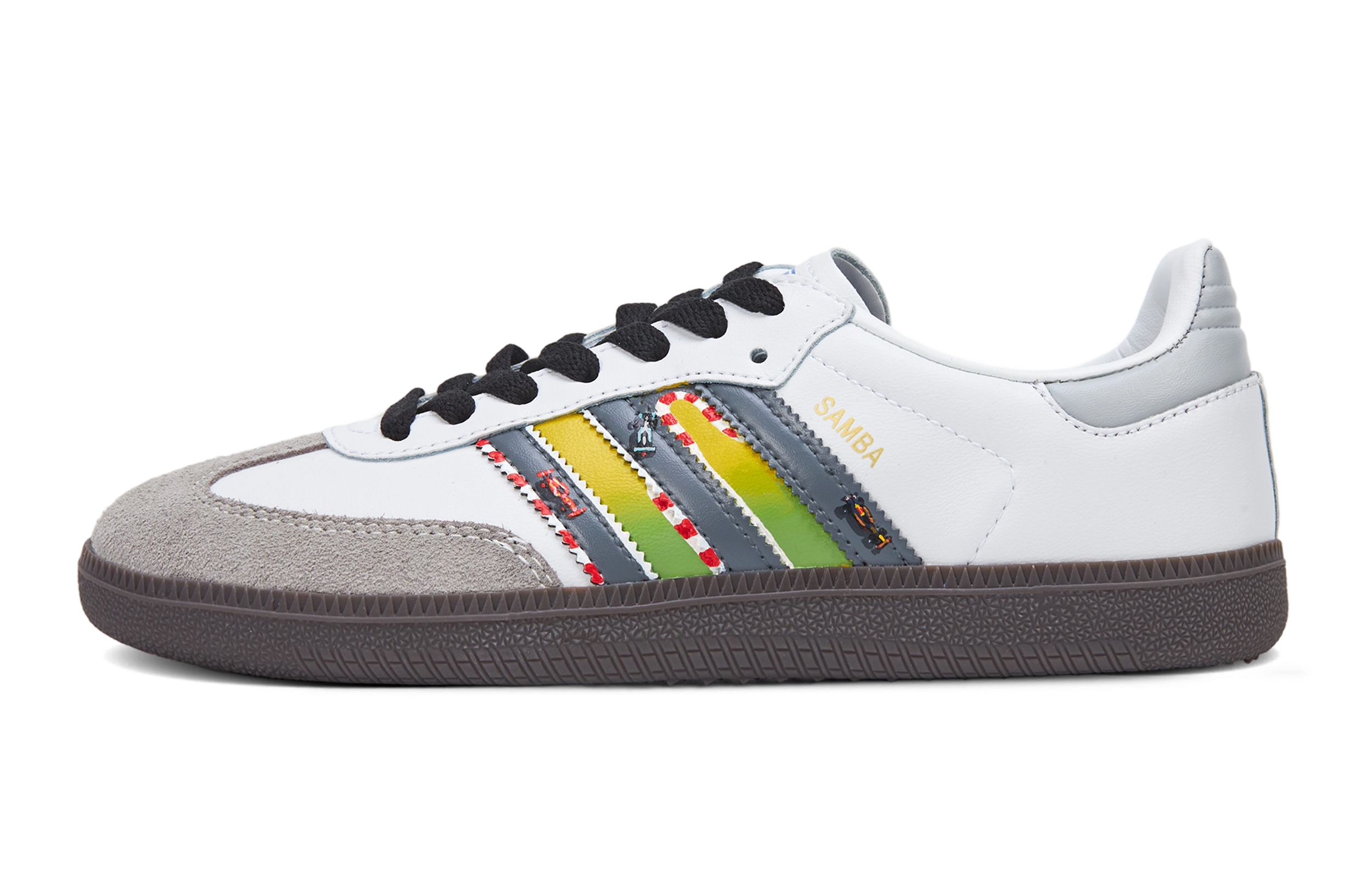 Adidas Originals SAMBA OG Lightweight Low top German Army Trainers Unisex White Yellow Green