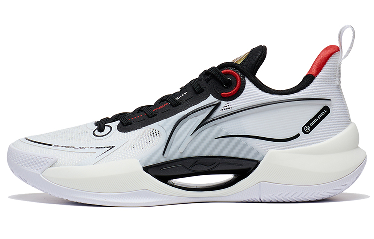 LINING Super Light V2 Basketball Shoes Men's Low top White/Black/Red