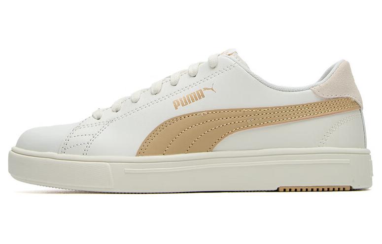 PUMA Serve Pro Lite Low Top Skateboard Shoes Unisex White Yellow