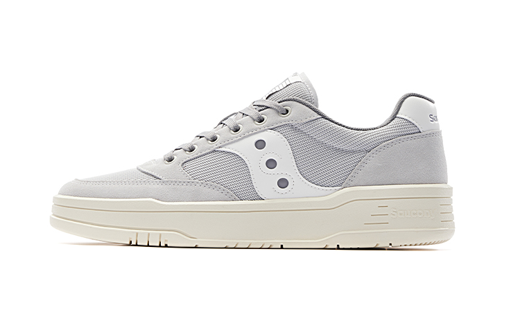 Saucony CROSS JZ Anti Slip Wear Resistant Low Top Casual Shoes Unisex Light Gray