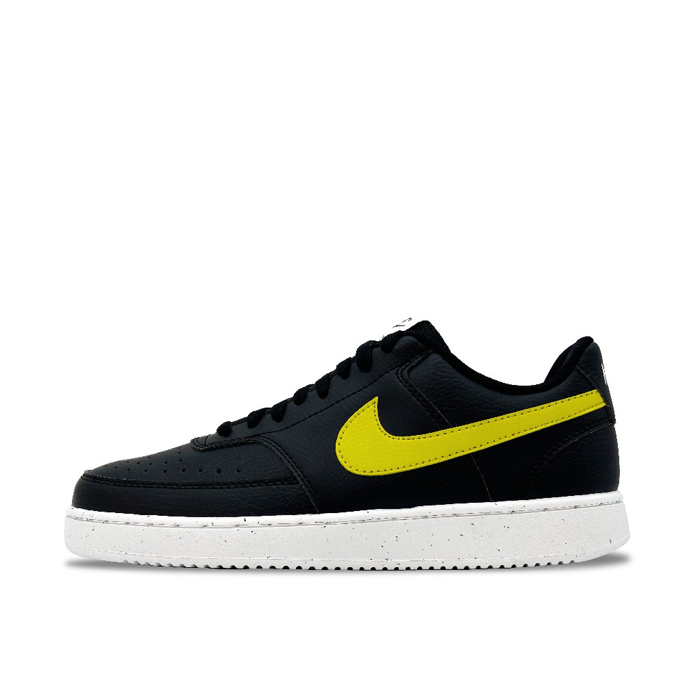 Nike Court Vision Low Top Skateboard Shoes Men's Black Yellow