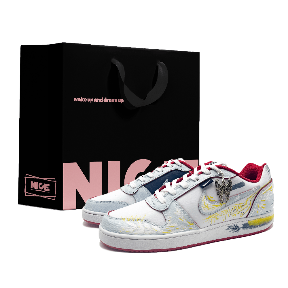 Nike EBERNON Abrasion Resistant Low Top Skateboard Shoes Men's Shadow Gray