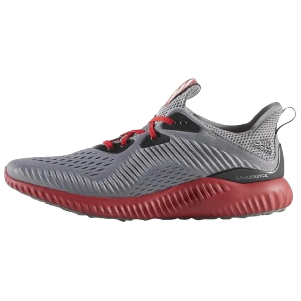 Adidas AlphaBounce Anti Slip Wear Resistant Low Top Casual Running Shoes Men's Gray