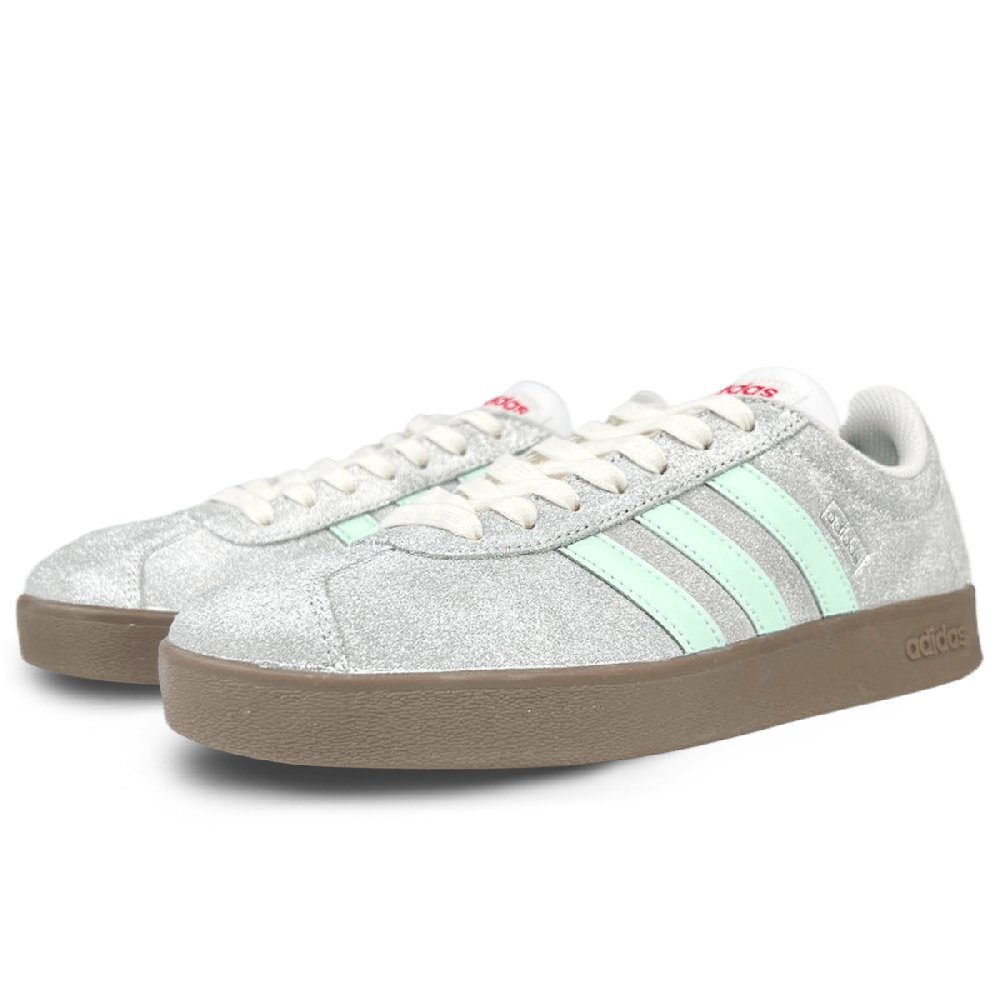 Adidas Neo VL Court 2.0 Slip-Resistant Cushioning Wear-Resistant Low-Top Skateboard Shoes Unisex Light Cyan