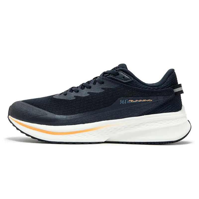 361° Cushioning, Slip Resistant, And Abrasion Resistant Low Top Sprint Running Shoes Men's Black White