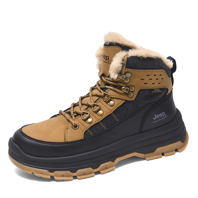 Jeep Warm Wear-Resistant Height Increasing Slip-Resistant Coverage Short Snow Boots Men's Brown купить в интернет-магазине Yoocart с быстрой доставкой по России.
