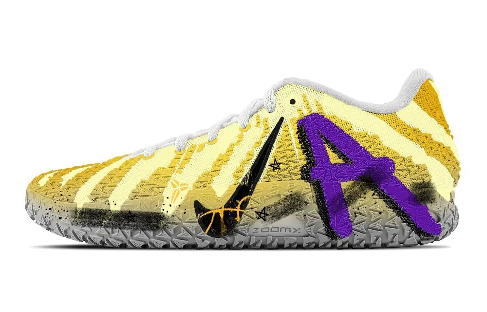 Nike Ja Morant 3 Win Mamba Abrasion Resistant Low top Basketball Shoes Unisex Yellow Purple