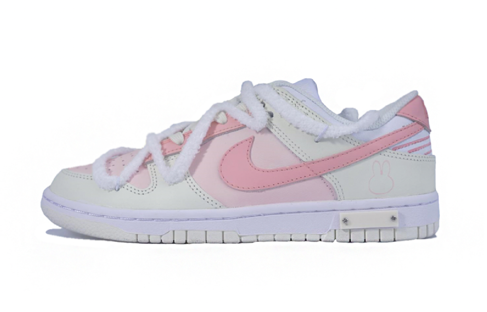 Nike Dunk Low 'White Sail' Low Top Skateboard Shoes Women's White Pink
