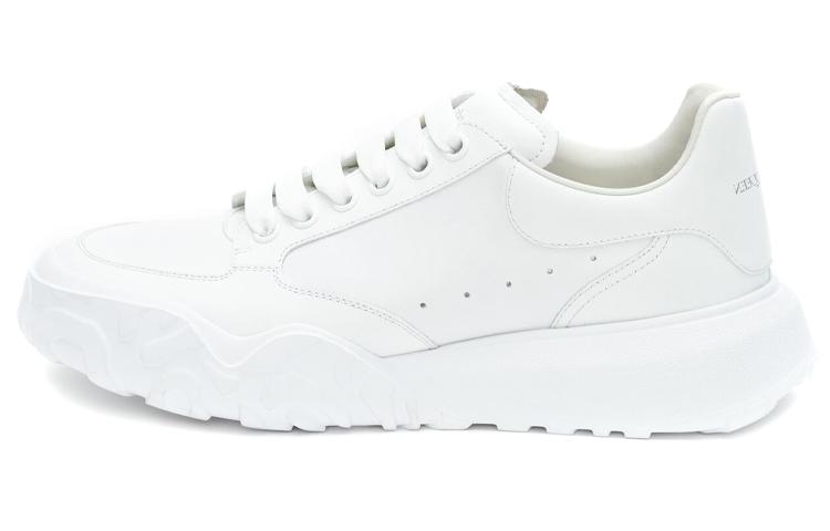 Alexander McQueen Court Trainers White Leather