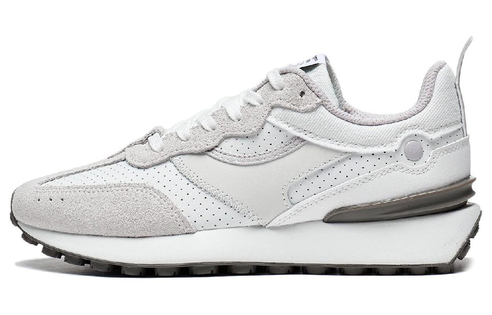 LiNing Fangyuan Classic Anti-Slip Wear-Resistant Low-Top Sports Casual Shoes Women's Champagne White