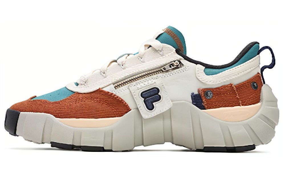 FILA FUSION BONE DX Spine Shoes Low Top Casual Shoes Men's White Brown