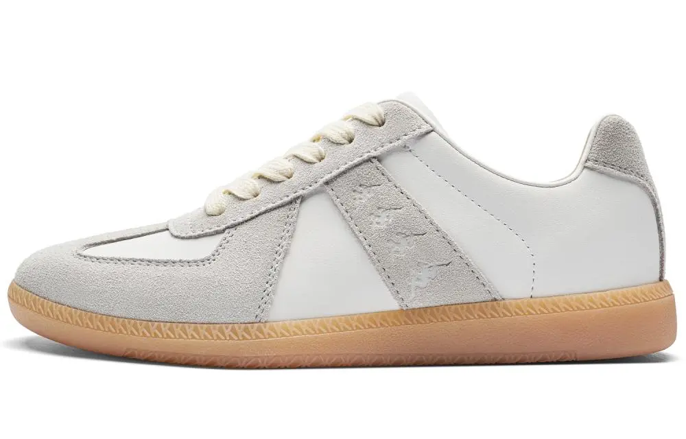 Kappa Inter City Commute Anti Slip Wear Resistant Low Top Skateboard Shoes Unisex White Gray