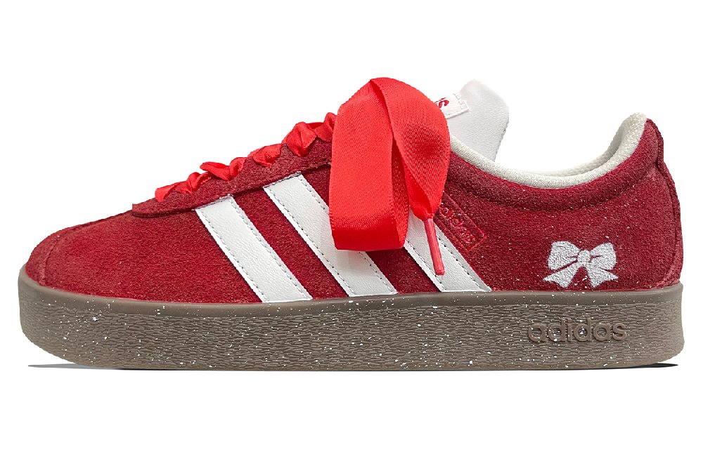 Adidas Neo VL Court 2.0 Abrasion Resistant Low Top Skateboard Shoes Women's Red