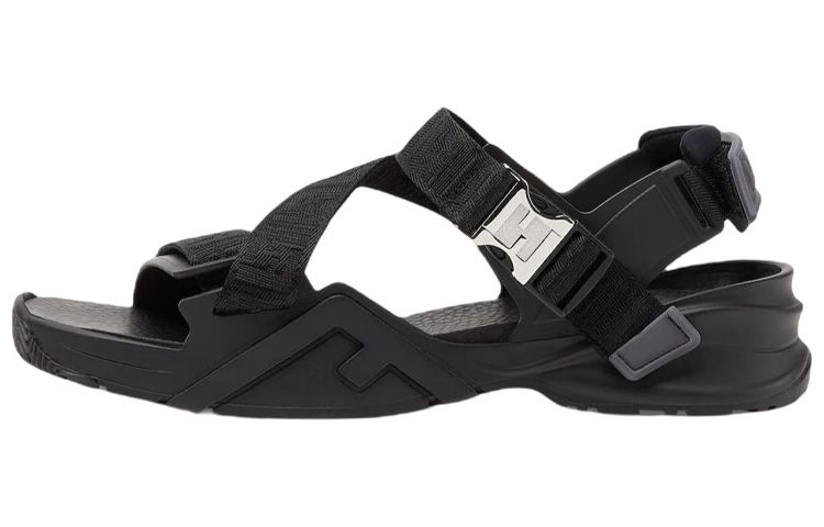 FENDI Flow FF Jacquard Touch Strapped Sandals