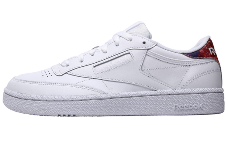 Reebok Club C Series Rainbow Low Top Skateboard Shoes Unisex White