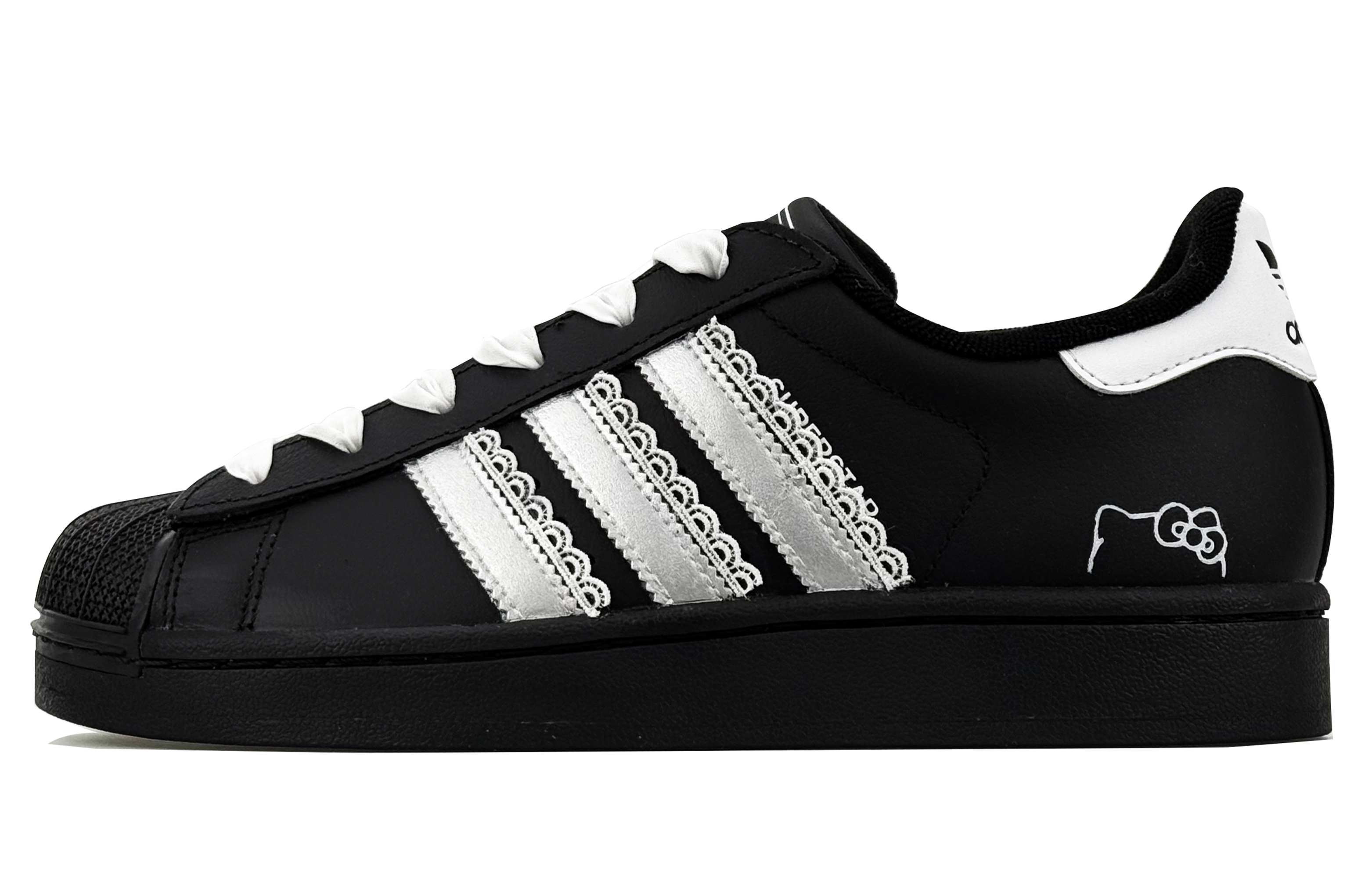Adidas Originals Superstar 2 Abrasion Resistant Low top Skateboard Shoes Women's Black