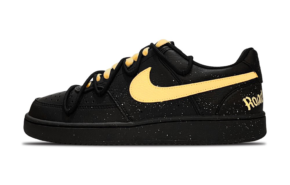 Nike Court Vision Low Anti Slip Wear Resistant Low Top Skateboard Shoes Unisex Black