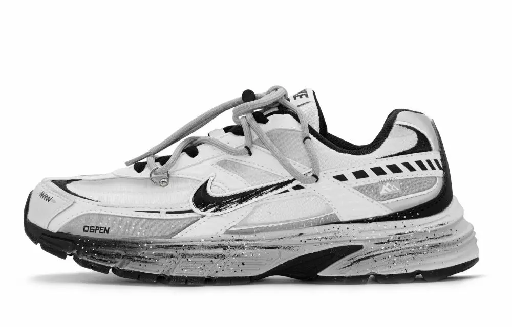 Nike Initiator Breathable Low top Sprint City Commute Running Shoes Unisex Black White